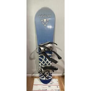 Vision Snow Board Approximately 148 Centimeters With Binding Attached